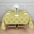 thumbnail image 3 of Yellow Lemon Fruit Slices Yellow Pattern Square Tablecloth,Waterproof Square Table Cover,Wipeable Spillproof Washable Table Cover for Home Kitchen Party Decor 52"x52"(132x132cm), 3 of 6