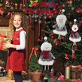 thumbnail image 3 of Juego de adornos colgantes de felpa navideña, muñeco de peluche para árbol de Navidad, decoraciones de 7,1 pulgadas, 3 piezas, Papá Noel/muñeco de nieve/astas/adorno para decoración, 3 of 5