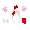 thumbnail image 1 of Conjunto de disfraz de animal de pollo 3D lindo vestido elegante para fiesta de cumpleaños de utilería de cosplay, 1 of 8