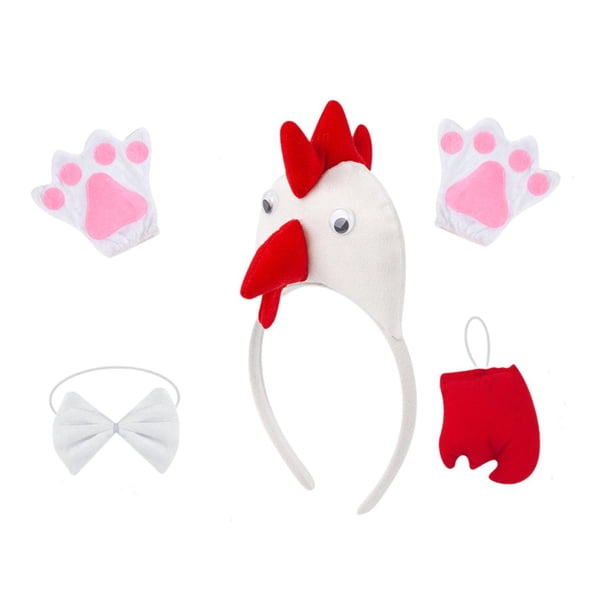 Conjunto de disfraz de animal de pollo 3D lindo vestido elegante para fiesta de cumpleaños de utilería de cosplay