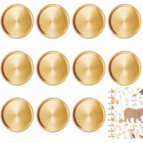 11Pcs Aluminium Alloy Binding Discs 1.1inch Flat Round Discbound Metal Expansion Disc Binder Rings