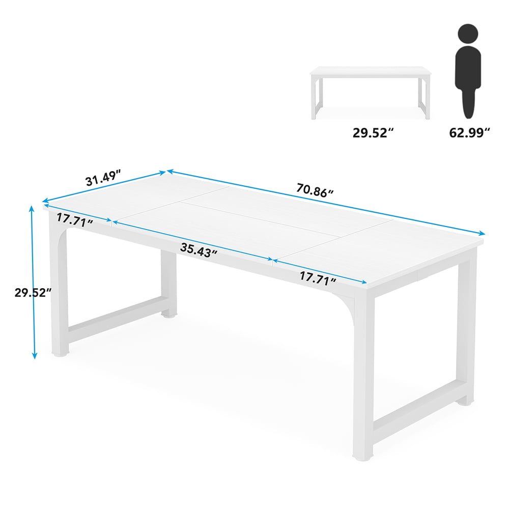 Spaco Executive Desk, Stylish Design, 70.86x31.49x29.52", E1-Rate Composite Material