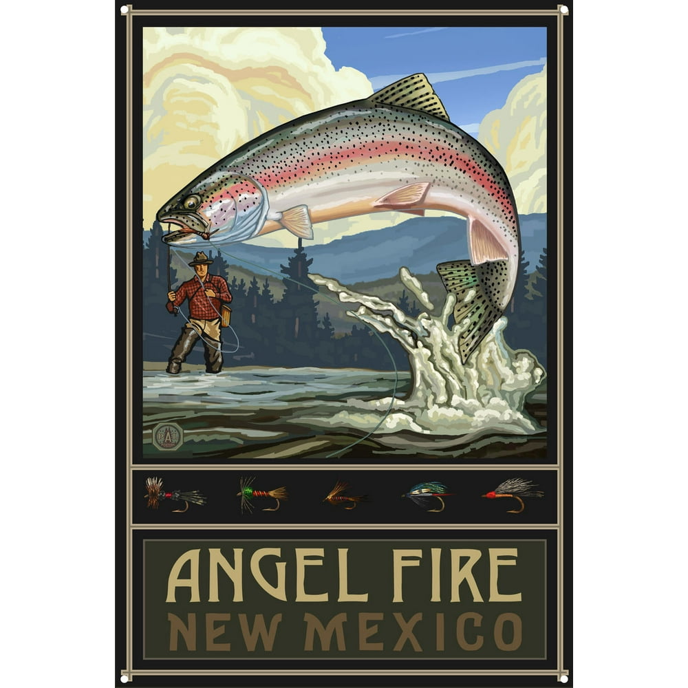 Angel Fire New Mexico Rainbow Trout Fisherman Hills Metal Art Print by