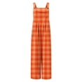 thumbnail image 5 of Fashion Plus Size Jumpsuits for Women with Sleeves Summer Printed Jumpsuit Casual Button Pocket Sleeveless Wide Leg Trousers, 5 of 8