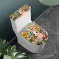 thumbnail image 3 of HELLHERO Stretch Toilet Seat Lid Cover & Stays in Place Elastic Bottom Adjustable with 2 Pcs Set Toilet Lid Cover Set Easter Bunny Motif, 3 of 8