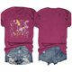 thumbnail image 4 of Fiudx Camisas para Mujer Blusas con Estampado de Flores Pequeñas para Mujer Top de Manga Corta con Cuello Redondo, 4 of 4