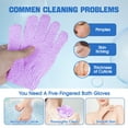 thumbnail image 4 of Okaka 6 Pairs Exfoliating Bath Gloves for Shower, Spa, Massage and Body Scrubs Men and Women, 4 of 8