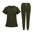 thumbnail image 1 of Uniforme médico Sunnimix conjunto enfermera Top pantalones enfermería Médicos Ropa Trajes de trabajo XXL verde, 1 of 8