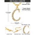 thumbnail image 6 of Silvora Initial Necklace for Women Platinum Plated CZ Crystal Personalized Letter C Pendant Necklace Shiny Dainty Jewelry Gifts for Girlfriend Wife Valentine's Day Anniversary, 6 of 7