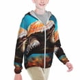 thumbnail image 2 of Cauagu Realistic Turtle Print Sun Protection Jacket for Teen,Full-Zipper Long Sleeve Sun Shirts with Pockets UV Hoodie Shirts Outdoor Athletic Jacket-XX-Large, 2 of 7