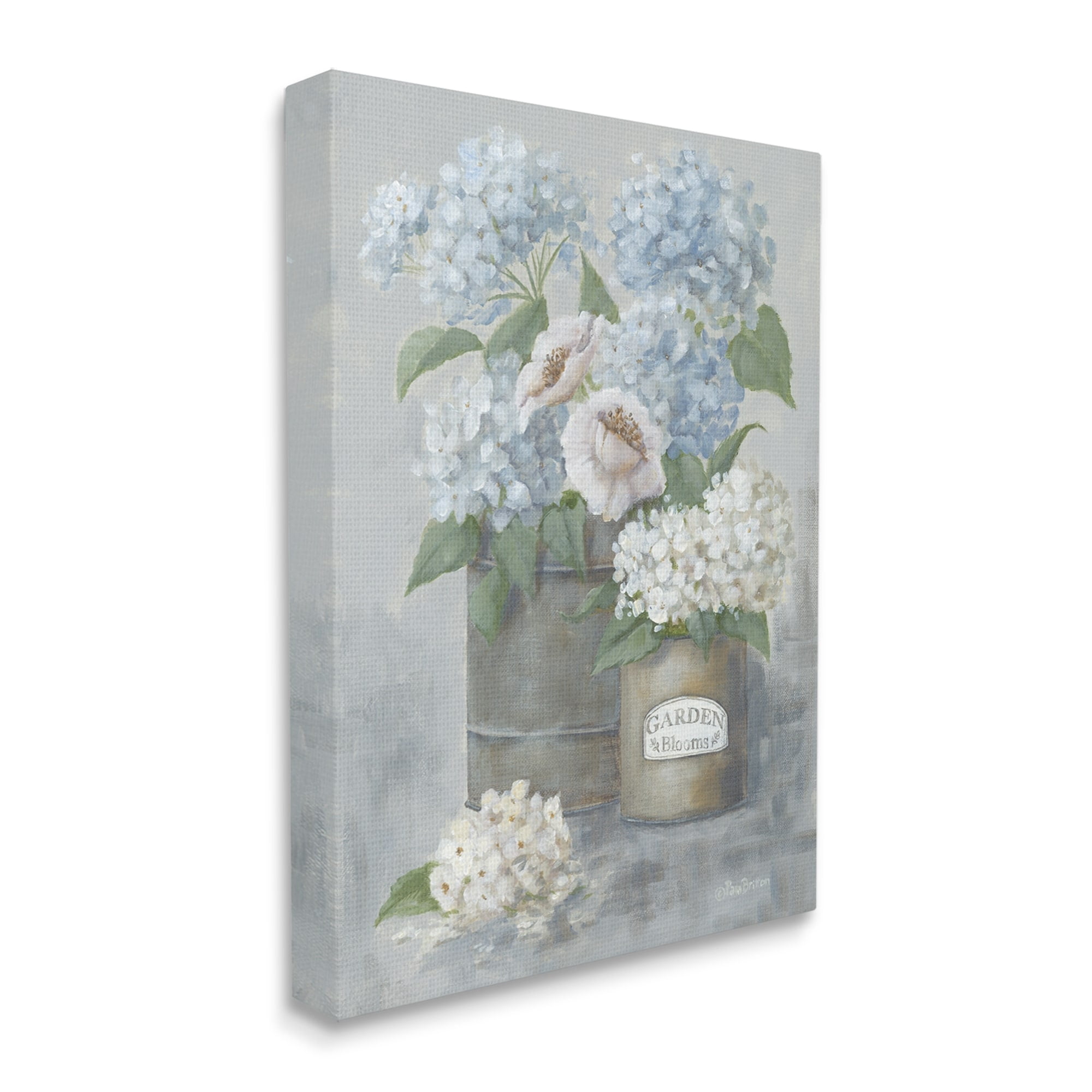 Stupell Country Garden Blooms Hydrangeas Botanical & Floral Painting Gallery Wrapped Canvas Print Wall Art