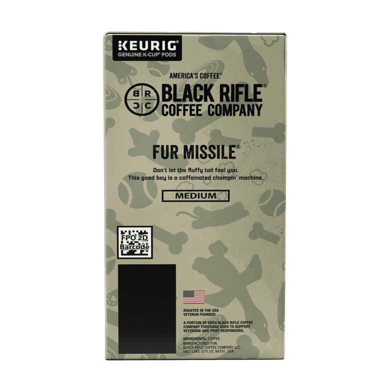 Black Rifle Coffee Company Fur Missile K-Cup Pods, Medium Roast, 22 Ct -  Walmart.com