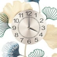 thumbnail image 6 of 30inch Multi-colored Large Wall Clock Ginkgo Leaf Metal Art Wall Clock Living Room Home Decor for Bedrooms, 6 of 16