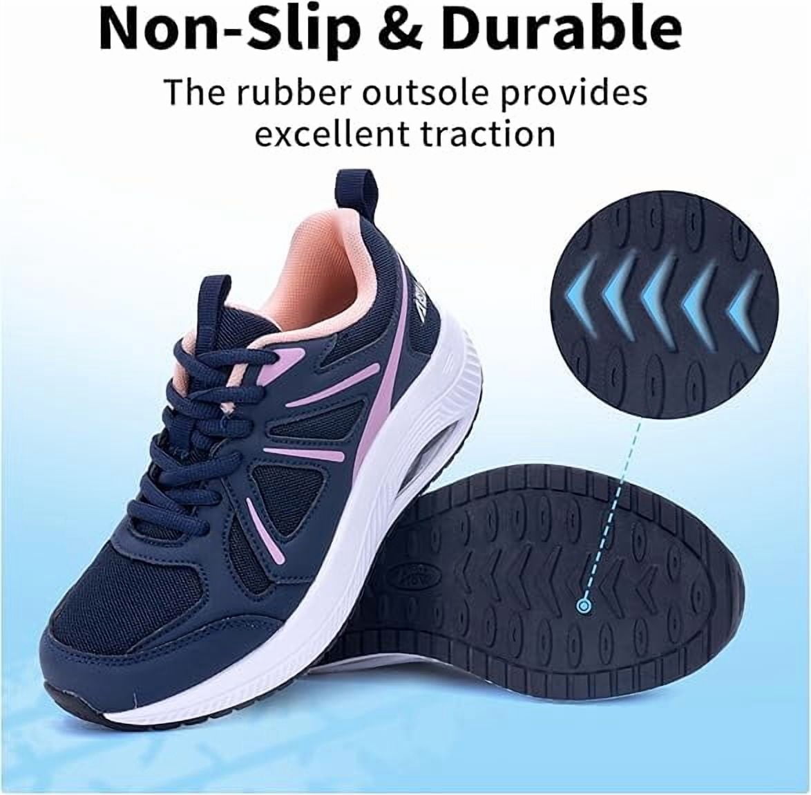 MAYKX Women's Walking Shoes with Arch Support, Orthotic Sneakers for Plantar Fasciitis,Cushioned Insole Tennis Shoes,Foot Pain Relief for Long Standing