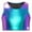 Blue, variant on TiaoBug Kids Girls Shiny Metallic Jazz Hip Hop Dance Tank Crop Tops Vest Cheer Lead Performance Costume Blue 7-10