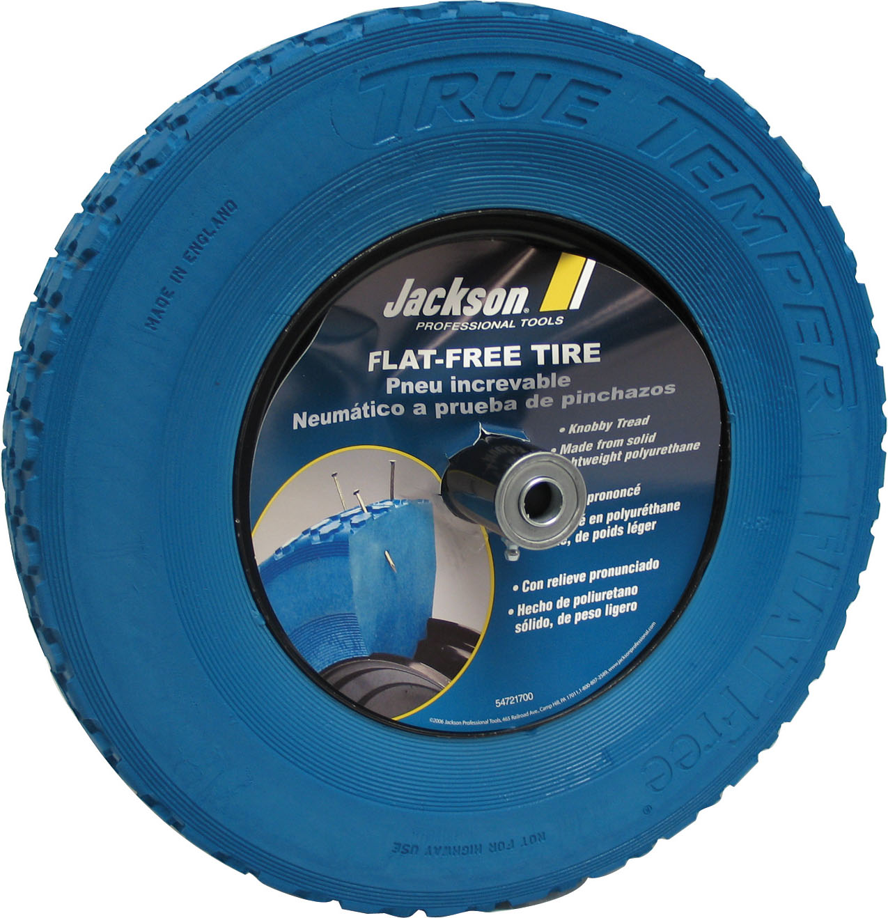 Dia Wheelbarrow Tire Rubber Jackson Spoked 15-1//2 in