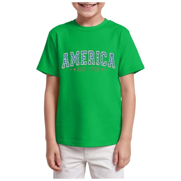 Gerichy Boys Tshirts,Boys 4th of July Shirt Toddler Kids Baby Girls Boys 4th Of July Summer Short Sleeve Independence Day T Shirt Tee American Flag Tops