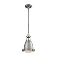 thumbnail image 1 of Sylvester 1 Light Pendant In Weathered Zinc And Satin Nickel With Halophane Glass Diffuser, 1 of 2