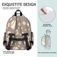 thumbnail image 5 of Baseballs and Small Balls Taupe Pattern Cute School Backpack Bag for School with Padded Back and Adjustable Shoulder Straps 15.25"x11.5"x5.25", 5 of 5