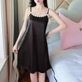 thumbnail image 3 of HomeGardon Nightgowns for Women,Summer Dresses Fashion Women V-Neck Casual Solid Sleeveless Sleepshirts Dress, 3 of 5
