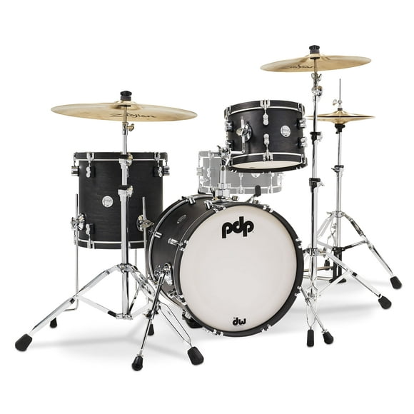 Pacific Drums & Percussion Drum Set Concept Classic 3-Piece Bop Ebony Hoops Shell Packs (PDCC1803EE)