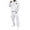 White, variant on Sweatsuits for Men Set 2 Piece Casual Letter Print Relaxed Fit Hoodie Sweatshirt and Joggers Sweatpants Sets Sport Suit with Pocket Black L