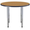 thumbnail image 5 of ECR4Kids 36in Round Everyday T-Mold Adjustable Activity Table Oak/Navy/Silver - Super Leg, 5 of 8