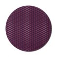 thumbnail image 1 of Floral Mouse Pad for Computers, Small Flower Motifs with Swirling Abstract Branch Silhouettes Retro Style, Round Non-Slip Thick Rubber Modern Mousepad, 8" Round, Dark Purple Magenta, by Ambesonne, 1 of 2