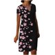 thumbnail image 2 of Puntoco Vestido De Manga Corta Con Cuello En V, Vestido De Verano De Manga Corta Con Cuello En V Estampado Informal Para Mujer Rosa L, 2 of 6
