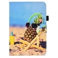 thumbnail image 6 of Dteck Smart Case for iPad 10th Generation 10.9 inch 2022,Magnetic Leather Pattern Card Slots Wallet Case Shockproof Rubber Kickstand Cover,Pineapple, 6 of 7