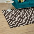 thumbnail image 3 of Modern Contemporary Urban Design Living Lounge Room Area Rug Runner Floor Carpet, Fabric, Multi Brown, 3 of 6