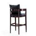 thumbnail image 4 of Manhattan Comfort Ritz 30.5" Faux Leather Barstool in Black/Walnut, 4 of 5