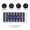 thumbnail image 2 of Evergreen Navy Stripe Welcome Burlap Sassafras Indoor Outdoor Switch Doormat 1'10"x10" Multicolored, 2 of 4