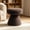 B-Brown, variant on Leovanni Modern 18-inch Mushroom-Shape Upholstered Ottoman with Tri-Pillar Pedestal, Vanity Stool Chair, Small Foot Stool for Bedroom, Living Room, Entryway, Vanity