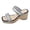 Silver, variant on Women's Sparkly Sequin Platform Wedge Backless Slippers Sandals Fashion Casual Mesh Wide Width Square Toe Chunky Heeled Dress Slip on Comfortable Walking Slides Heels Boho Beach Pink Size 8