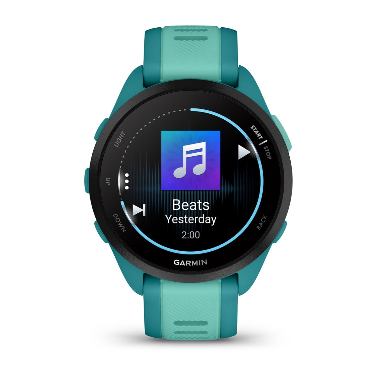 GARMIN, G010-N2863-32, Smartwatch, Forerunner 165 Music Running, GPS, WiFi, Turquoise/Aqua, 1 Each, 1, 1, 1