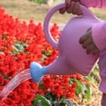 thumbnail image 3 of Regadera de plástico pequeña, liviana, linda, para plantas de jardín de interior y exterior, regadera de juguete para niños, 0,4 galones con cabezal de ducha Elefante: cuerpo azul, cabeza, 3 of 4