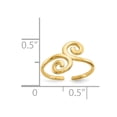 thumbnail image 3 of 14K Yellow Gold Ring Band Toe Swirl, 3 of 5