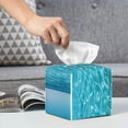 thumbnail image 6 of Yiaed Crystal Clear Ocean Waves Print Tissue Box Cover, PU Leather Decorative Organizer for Tabletop, Bathroom, Car, Office Creative Decorative, 6 of 7