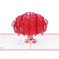 thumbnail image 3 of Tarjeta romántica emergente KAIYANG 3D árbol de corazones rojos, 3 of 5