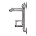 thumbnail image 3 of Furniture of America Carma Industrial Metal 2-Bar Towel Rack, Sand Black, 3 of 6