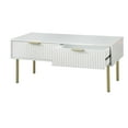 thumbnail image 3 of TMS Burke 2-Drawer Coffee Table, White, 3 of 5