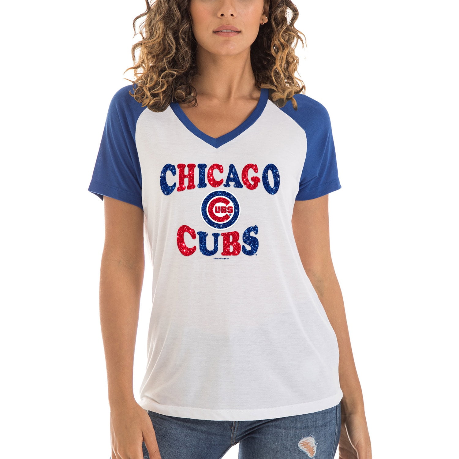 Cubs v cheap neck jersey