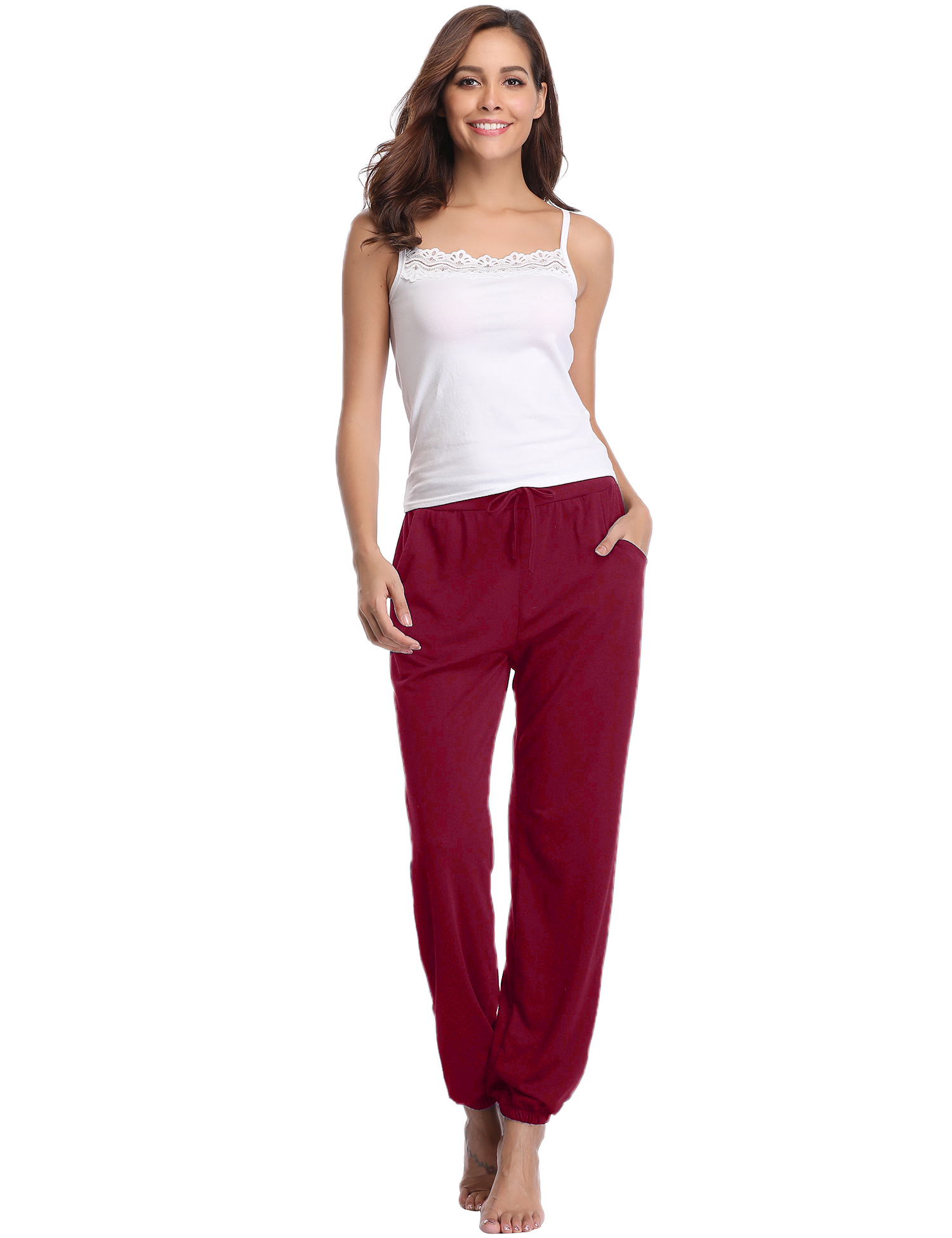Aibrou Women Loungewear Trousers Cotton 
