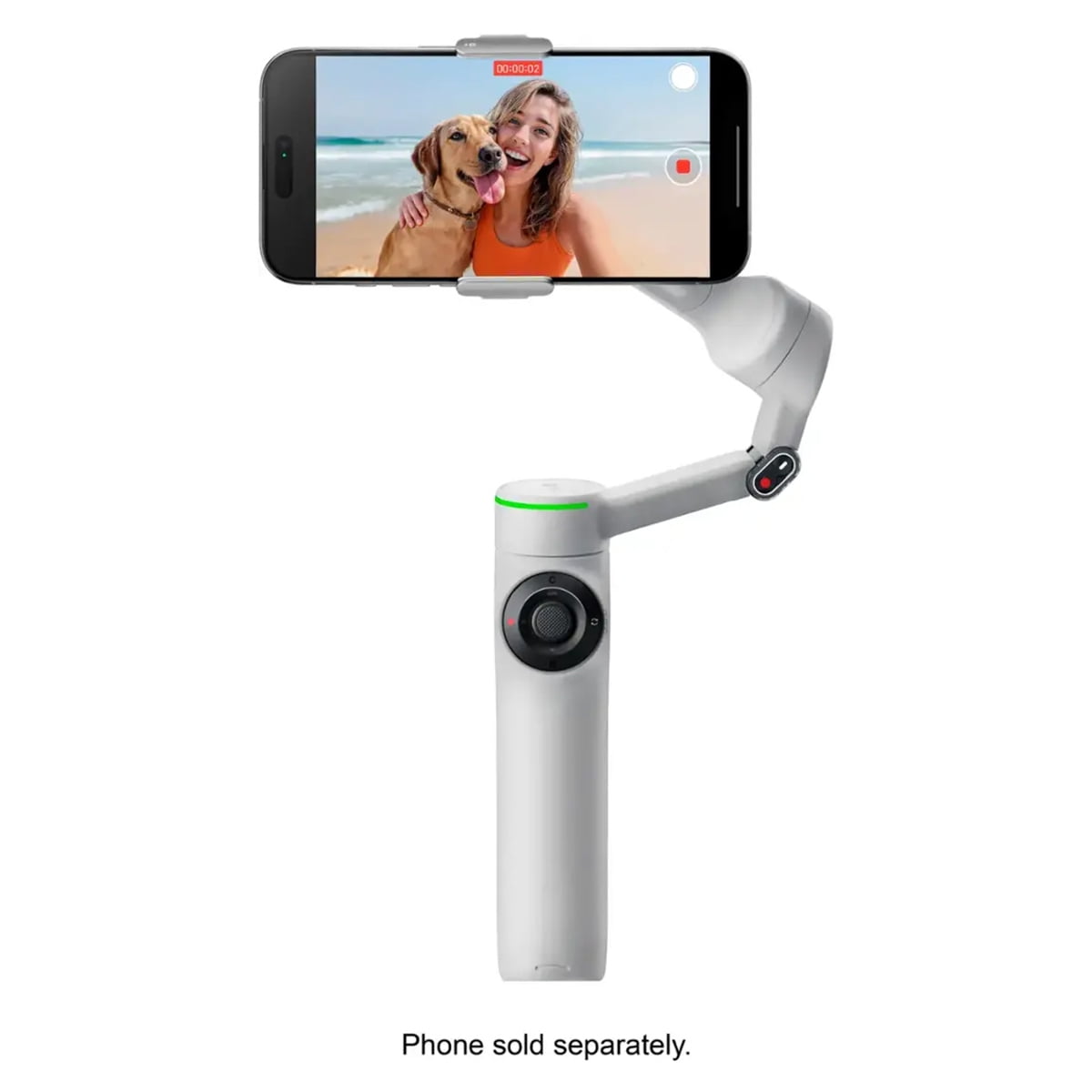 Insta360 Flow 2 Pro 3-Axis AI-Powered Smartphone Gimbal Stabilizer AI Tracker Bundle, Stone Gray