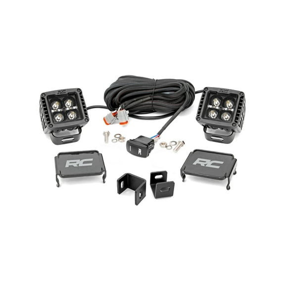 Rough Country LED Ditch Light Kit for 22-26 Toyota Tundra | White DRL - 71073