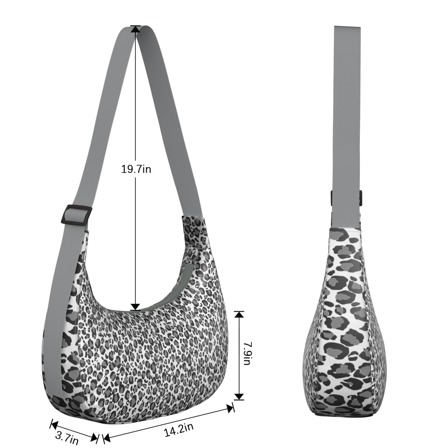 Classic Vintage Leopard Pattern Crossbody Tote for Women, Tropical Cheetah Print Shoulder Bag, Lightweight Water-Resistant Hobo Purse with Abstract Romantic Texture