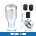 thumbnail image 4 of Unique Bargains 6 Speed Universal Car Auto Gear Shift Knob Stick Shifter Handle Car Interior Shift Knob Silver Tone, 4 of 6