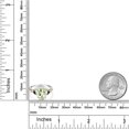 thumbnail image 3 of Gem Stone King 925 Silver and 10K Yellow Gold Green Prasiolite and Black Onyx and White Diamond Engagement Ring for Women | 3.41 Cttw | Heart Shape 10MM | Gemstone Birthstone | Size 6, 3 of 3