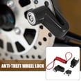 thumbnail image 2 of Black Bike Disc Brake Lock Bicycle Brake Wheel Lock with Red Rope Set, 2 of 6